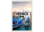 Vianmo Insegna In Legno 18X12 Cm Venice Venedig Boote Meer Geschenk