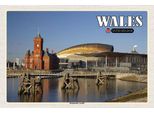 Vianmo Insegna In Legno 20X30 Cm Wales United Kingdom Hauptstadt Cardiff