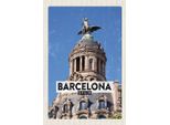 Vianmo Insegna In Legno 18X12 Cm Barcelona Architektur Retro Geschenk