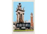 Vianmo Insegna In Legno 18X12 Cm Barcelona Spanien Architektur Bild