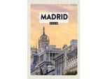 Vianmo Insegna In Legno 18X12 Cm Madrid Spanien Kurz Trip
