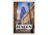 Vianmo Insegna In Legno 18X12 Cm London England Mittelalter Bild