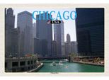 Vianmo Insegna In Legno 20X30 Cm Chicago Usa Chicago River Fluss HochhäUser