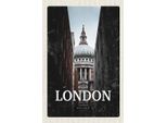 Vianmo Insegna In Legno 18X12 Cm London Uk Ausblick Panorama