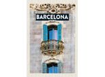 Vianmo Insegna In Legno 18X12 Cm Barcelona Spanien Balkon Trip