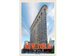 Vianmo Insegna In Legno 30X20 Cm New York Usa Flatiron Building