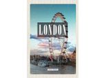 Vianmo Insegna In Legno 18X12 Cm London Engalnd London Eye