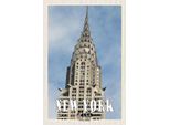 Vianmo Insegna In Legno 30X20 Cm New York Building Wolkenkratzer