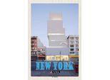 Vianmo Insegna In Legno 30X20 Cm New York Usa New Museum