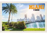 Vianmo Insegna In Legno 20X30 Cm Miami Usa City Stadt Meer Palme