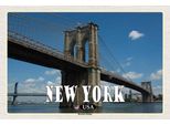 Vianmo Insegna In Legno 20X30 Cm New York Usa Brookly Bridge BrüCke