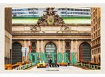 Vianmo Insegna In Legno 20X30 Cm New York Usa Grand Central Terminal