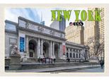 Vianmo Insegna In Legno 20X30 Cm New York Usa Public Library Bibliothek