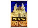 Vianmo Insegna In Legno 18X12 Cm Wien ÖSterreich Stephansdom