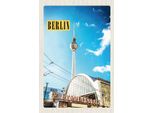 Vianmo Insegna In Legno 18X12 Cm Berlin Deutschland Fernsehturm Trip
