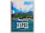 Vianmo Insegna Di Latta 40X30 Cm Capri Italy Insel Meer