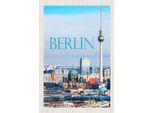 Vianmo Insegna In Legno 18X12 Cm Berlin Deutschland Aussicht Stadt