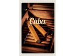 Vianmo Insegna In Legno 18X12 Cm Cuba Karibik Kubanische Zigarette