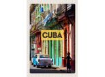 Vianmo Insegna In Legno 18X12 Cm Cuba Karibik Oldtimer Haus Gasse