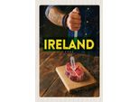 Vianmo Insegna In Legno 18X12 Cm Irland IrläNdisches Hereford Steak