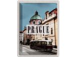 Vianmo Insegna Di Latta 40X30 Cm Prague Prag StraßEnbahn Tschechien