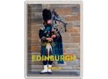Vianmo Insegna Di Latta 40X30 Cm Edinburgh Scotland Dudelsack Mann