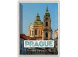 Vianmo Insegna Di Latta 40X30 Cm Prague St. Nikolaus Kirche Kostel