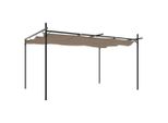 Pergola Con Tetto Scorrevole Taupe 395X292X230 Cm