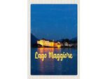 Vianmo Insegna In Legno 18X12 Cm Lago Maggiore Insel Bei Nacht Meer