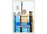 Vianmo Insegna In Legno 18X12 Cm Lago Maggiore Uhr Zeit Meer Gebirge