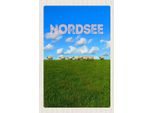 Vianmo Insegna In Legno 18X12 Cm Nordsee Wolken Wiese Schafe
