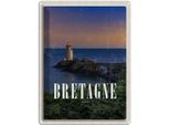 Vianmo Insegna Di Latta 40X30 Cm Retro Bretagne France Leuchtturm