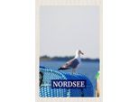 Vianmo Insegna In Legno 18X12 Cm Nordsee MöWe Strand Meertrip