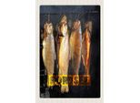 Vianmo Insegna In Legno 18X12 Cm Nordsee Fisch Essen Delikatesse Speisen
