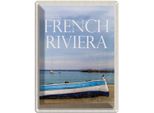 Vianmo Insegna Di Latta 40X30 Cm Retro French Riviera Meer Boot