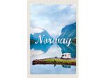 Vianmo Insegna In Legno 18X12 Cm Norwegen Camping Meer Reise