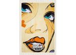 Vianmo Insegna In Legno 18X12 Cm Berlin Street Art Weinende Frau