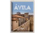 Vianmo Insegna Di Latta 40X30 Cm Avila Spain Mittelalter Stadtmauer