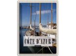 Vianmo Insegna Di Latta 40X30 Cm Cote D'azur France Urlaubsort Meer