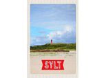 Vianmo Insegna In Legno 18X12 Cm Sylt Insel Deutschland Leuchtturm