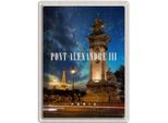 Vianmo Insegna Di Latta 40X30 Cm Pont Alexandre Iii Paris BrüCke Nacht