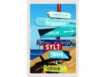 Vianmo Insegna In Legno 18X12 Cm Sylt Insel Deutschland Helgoland