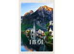 Vianmo Insegna In Legno 18X12 Cm Tirol Stadt Am Wasser Gebirge
