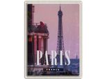 Vianmo Insegna Di Latta 40X30 Cm Paris France Sonnenuntergang Turm