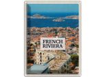 Vianmo Insegna Di Latta 40X30 Cm French Riviera Meer Panorama
