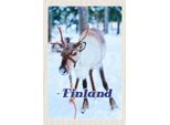 Vianmo Insegna In Legno 18X12 Cm Finnland Hirsch Wald Kalt Schnee