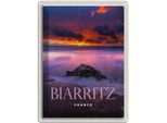 Vianmo Insegna Di Latta 40X30 Cm Biarritz France Sonnenuntergang