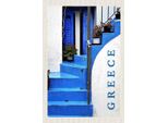 Vianmo Insegna In Legno 18X12 Cm Greece Griechenland Blaue Treppen