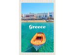 Vianmo Insegna In Legno 18X12 Cm Greece Griechenland Meer Boot Strand
