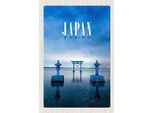 Vianmo Insegna In Legno 18X12 Cm Japan Asien Meer Kultur Architektur